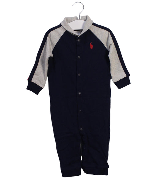 A Blue Long Sleeve Jumpsuits from Ralph Lauren in size 3-6M for girl. (Front View)