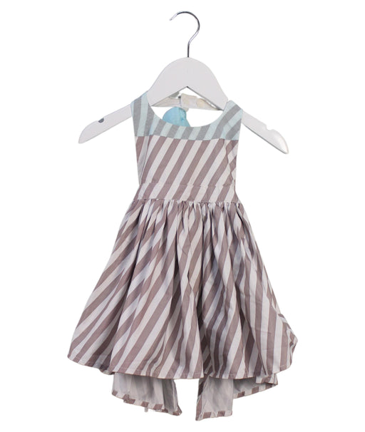 A White Sleeveless Dresses from MarlMarl in size 12-18M for girl. (Front View)