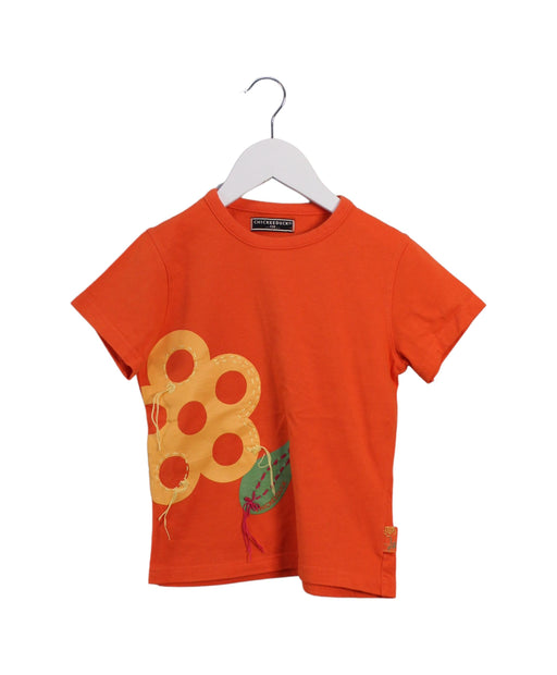 A Orange Short Sleeve T Shirts from Chickeeduck in size 5T for girl. (Front View)