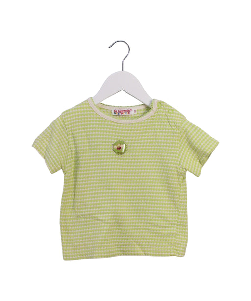 A Green Short Sleeve Tops from La Compagnie des Petits in size 3T for girl. (Front View)