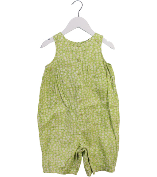 A Green Sleeveless Rompers from Lands' End in size 3T for girl. (Front View)