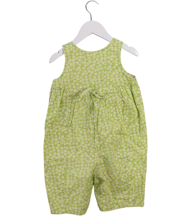A Green Sleeveless Rompers from Lands' End in size 3T for girl. (Back View)