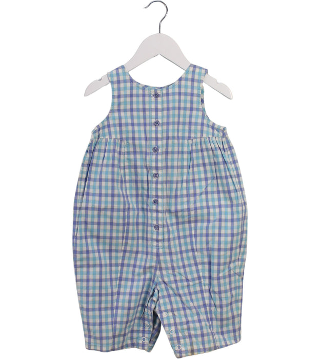 A Blue Sleeveless Rompers from Lands' End in size 3T for girl. (Front View)