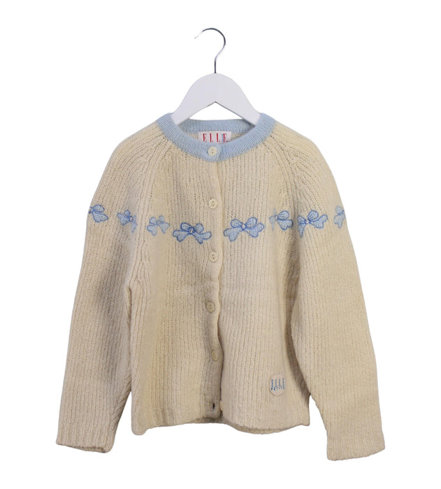 A Beige Cardigans from ELLE in size 4T for girl. (Front View)