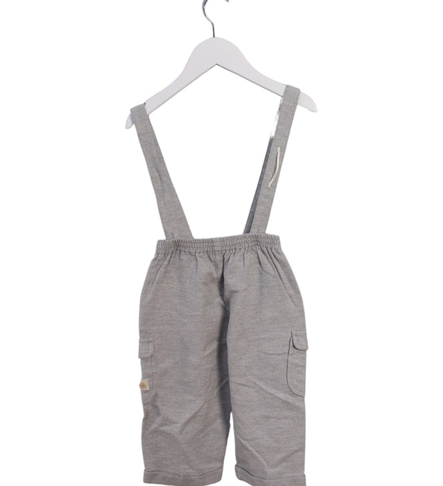 A Grey Long Overalls from Kingkow in size 6-12M for boy. (Back View)