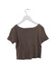 A Brown Short Sleeve Tops from Marco & Mari in size 6T for girl. (Back View)