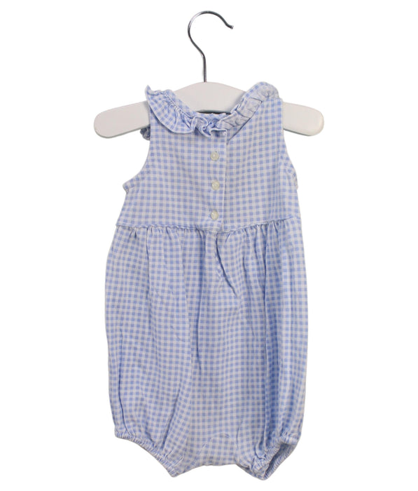 A Blue Sleeveless Rompers from Ralph Lauren in size 6-12M for girl. (Back View)