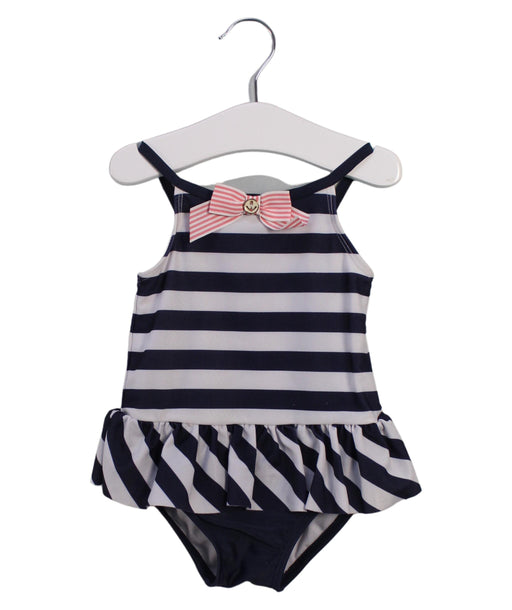 A Navy Swimsuits from Janie & Jack in size 12-18M for girl. (Front View)