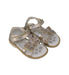 A Silver Sandals from Chicco in size 18-24M for girl. (Front View)