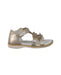 A Silver Sandals from Chicco in size 18-24M for girl. (Back View)