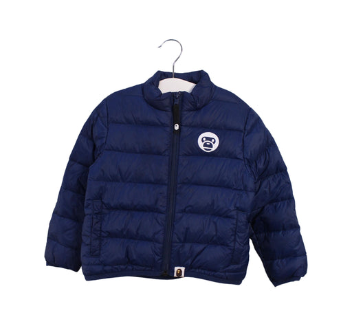 A Blue Puffer/Quilted Jackets from BAPE KIDS in size 2T for neutral. (Front View)
