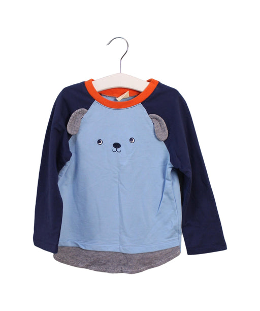 A Blue Long Sleeve Tops from Momonittu in size 4T for boy. (Front View)