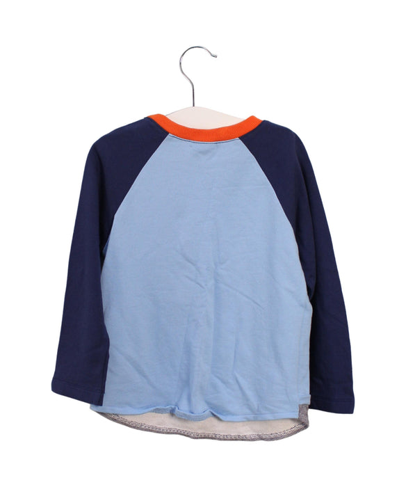 A Blue Long Sleeve Tops from Momonittu in size 4T for boy. (Back View)