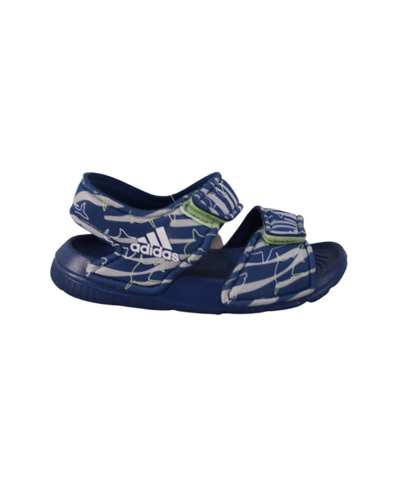 A Blue Sandals from Adidas in size 3T for boy. (Back View)