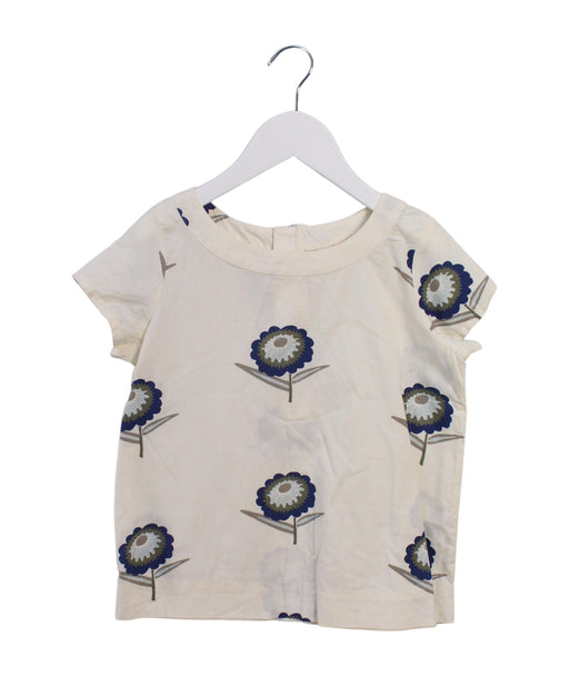 A White Short Sleeve Tops from Bonpoint in size 8Y for girl. (Front View)