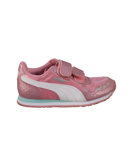 A Pink Sneakers from Puma in size 5T for girl. (Back View)