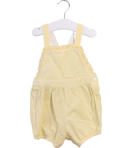 A Yellow Overall Shorts from Petit Bateau in size 18-24M for girl. (Front View)