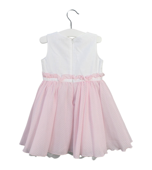 A White Sleeveless Dresses from bimbalò in size 18-24M for girl. (Back View)