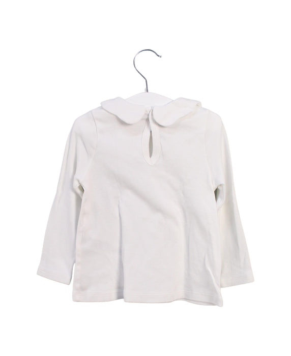 A White Long Sleeve Tops from Petit Bateau in size 18-24M for girl. (Back View)