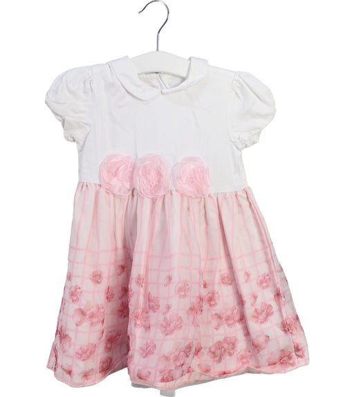 A White Short Sleeve Dresses from Chicco in size 12-18M for girl. (Front View)