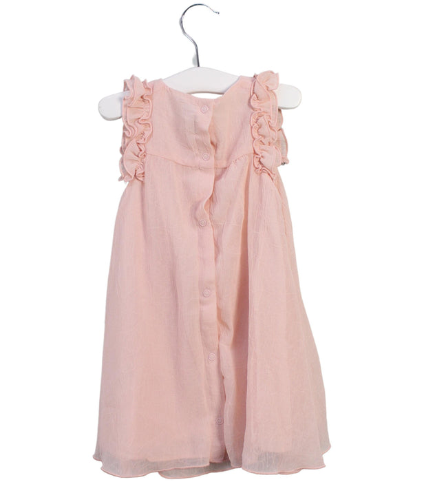 A Pink Sleeveless Dresses from Petit Bateau in size 18-24M for girl. (Back View)