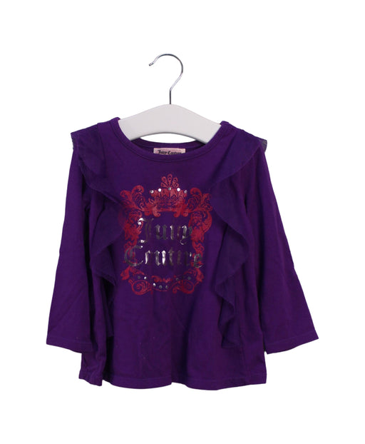 A Purple Long Sleeve Tops from Juicy Couture in size 12-18M for girl. (Front View)