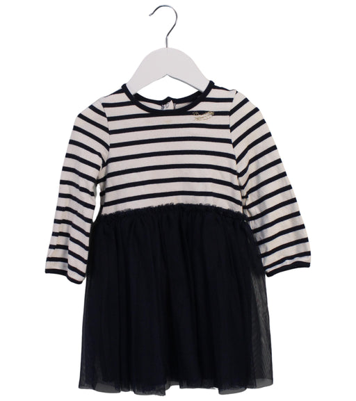 A Ivory Long Sleeve Dresses from Petit Bateau in size 18-24M for girl. (Front View)