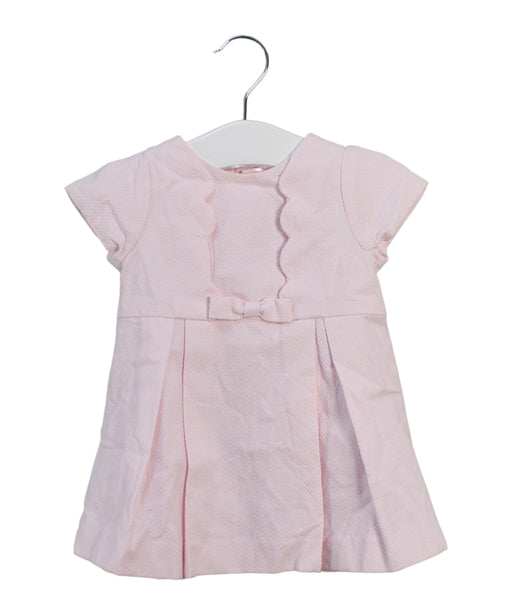 A Pink Short Sleeve Dresses from Jacadi in size 3-6M for girl. (Front View)