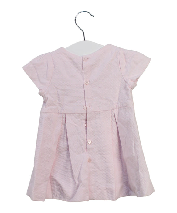 A Pink Short Sleeve Dresses from Jacadi in size 3-6M for girl. (Back View)