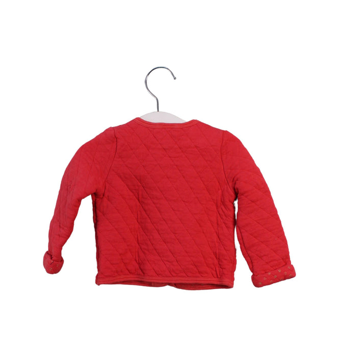 A Pink Puffer/Quilted Jackets from Petit Bateau in size 12-18M for girl. (Back View)
