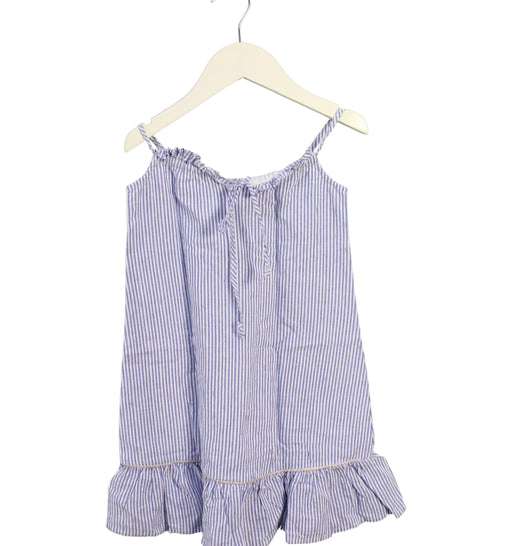 A Blue Sleeveless Dresses from Excuse My French in size 4T for girl. (Front View)