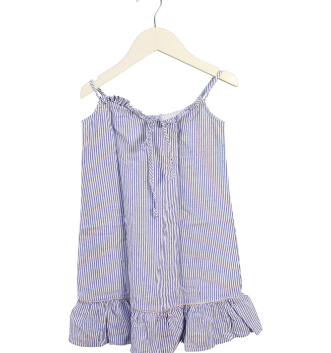 A Blue Sleeveless Dresses from Excuse My French in size 4T for girl. (Front View)