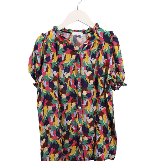 A Multicolour Short Sleeve Dresses from Excuse My French in size 4T for girl. (Front View)