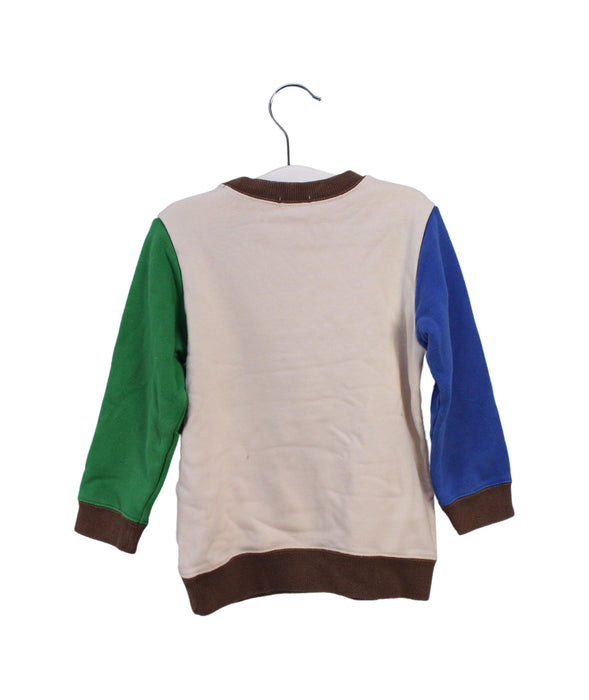 A Beige Crewneck Sweatshirts from Miki House in size 2T for boy. (Back View)