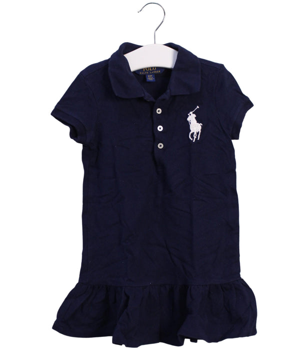 A Blue Short Sleeve Dresses from Polo Ralph Lauren in size 3T for girl. (Front View)