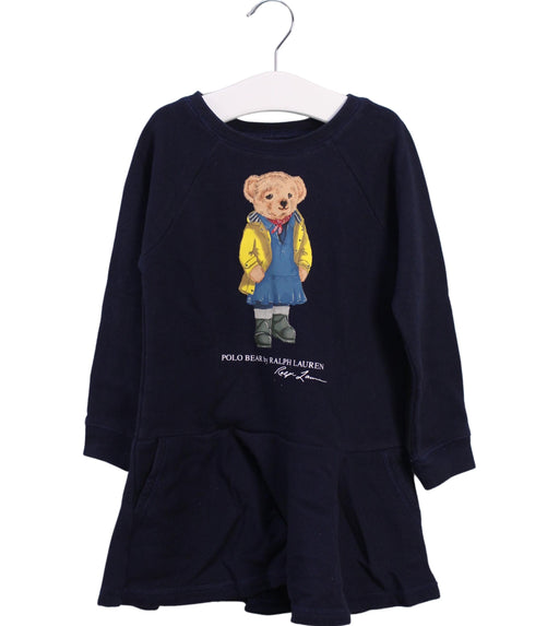 A Blue Sweater Dresses from Polo Ralph Lauren in size 3T for girl. (Front View)