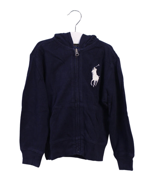 A Blue Zippered Sweatshirts from Polo Ralph Lauren in size 3T for boy. (Front View)