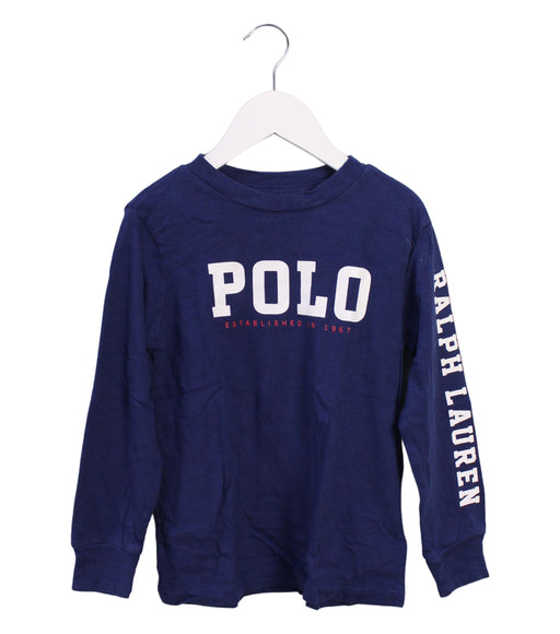 A Blue Crewneck Sweatshirts from Polo Ralph Lauren in size 4T for boy. (Front View)