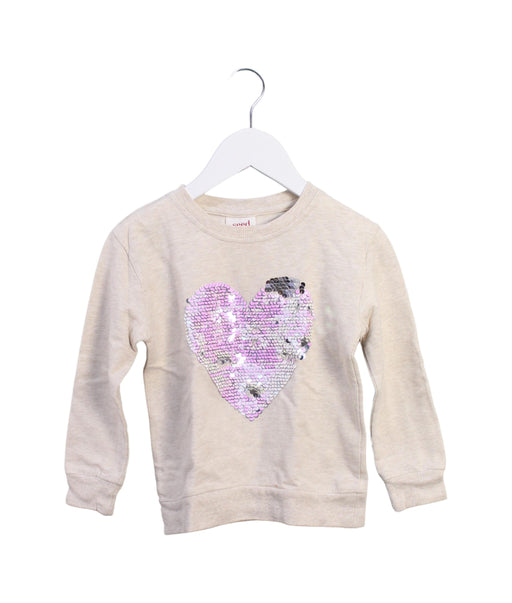 A Beige Crewneck Sweatshirts from Seed in size 3T for girl. (Front View)