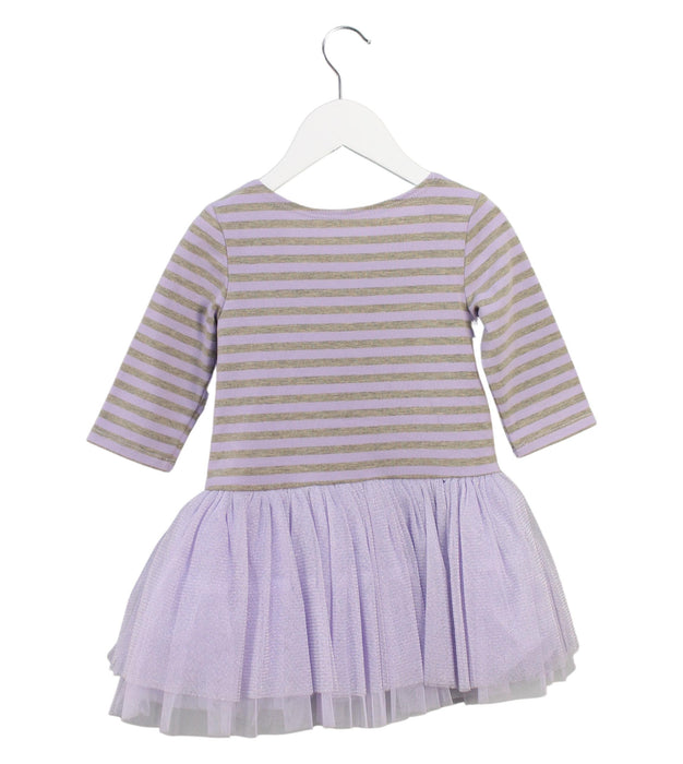 A Purple Long Sleeve Dresses from Marmellata in size 3T for girl. (Back View)