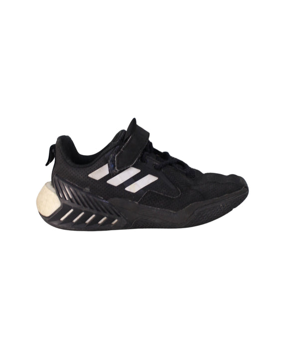 A Black Sneakers from Adidas in size 9Y for boy. (Back View)