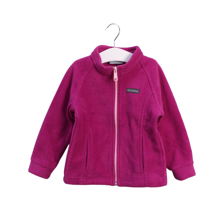 A Purple Lightweight Jackets from Columbia in size 3T for girl. (Front View)