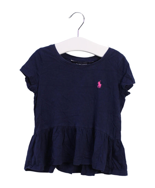A Blue Short Sleeve Tops from Ralph Lauren in size 3T for girl. (Front View)