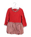 A Red Long Sleeve Dresses from Chickeeduck in size 2T for girl. (Front View)