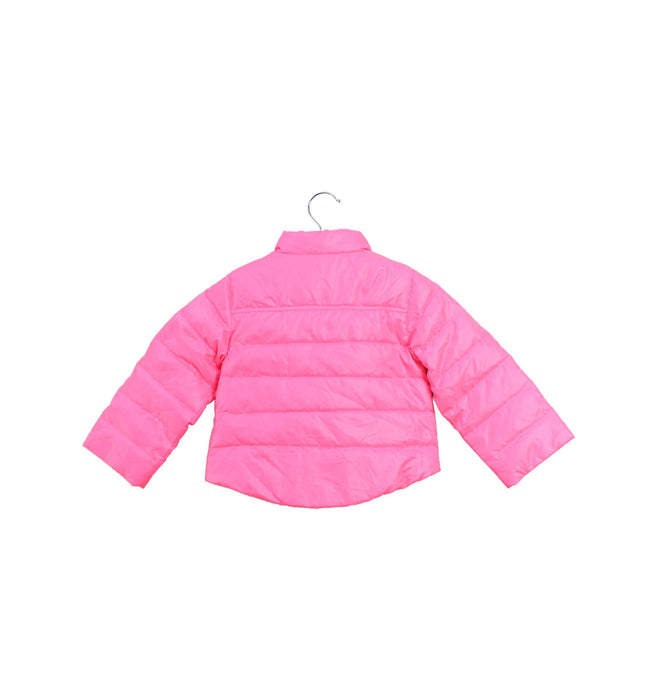 A Pink Puffer/Quilted Jackets from Crewcuts in size 2T for girl. (Back View)