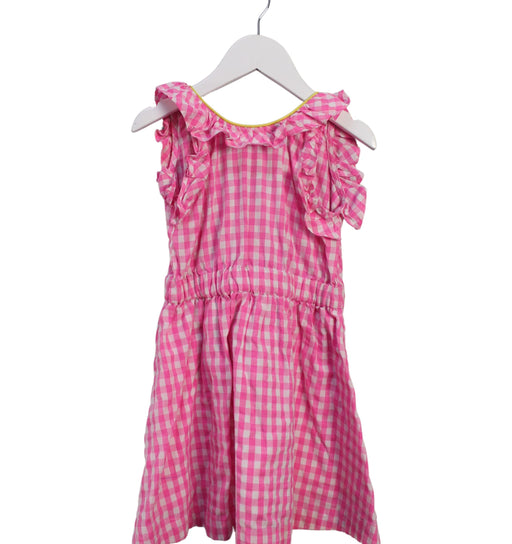 A Pink Sleeveless Dresses from Crewcuts in size 4T for girl. (Front View)
