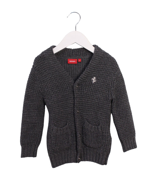A Grey Cardigans from Ferrari in size 2T for boy. (Front View)