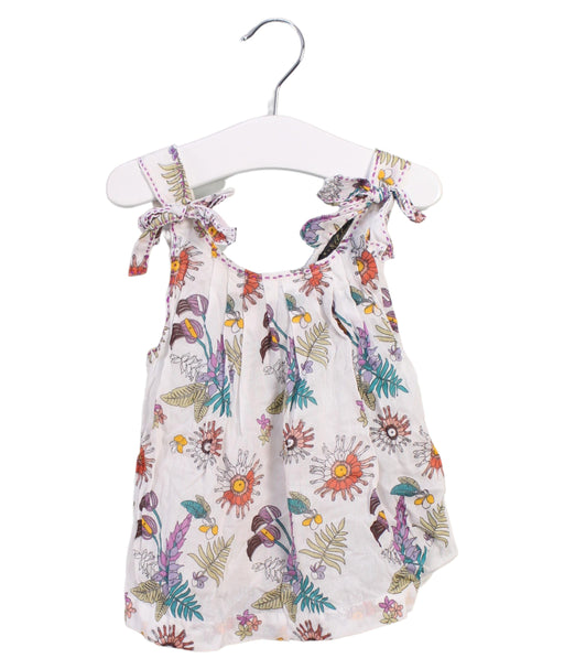A White Sleeveless Tops from Velveteen in size 18-24M for girl. (Front View)