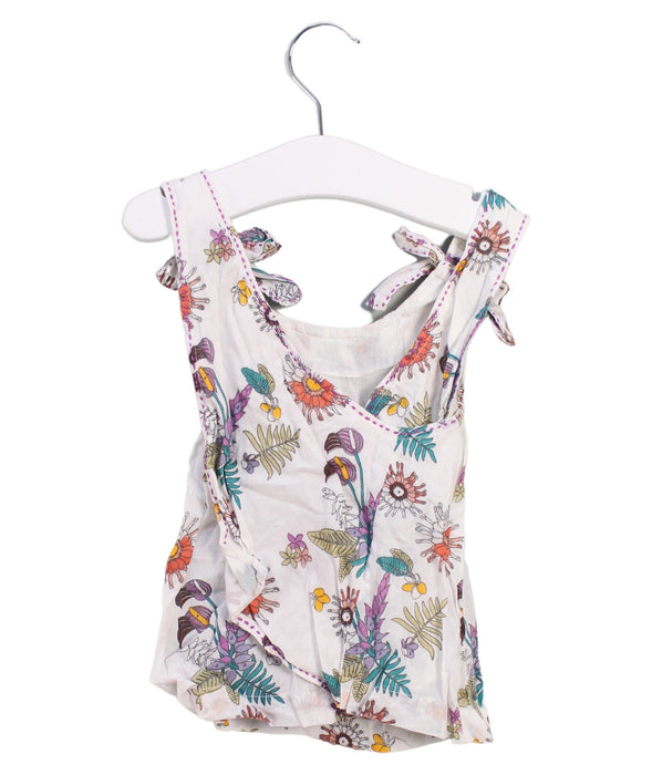 A White Sleeveless Tops from Velveteen in size 18-24M for girl. (Back View)