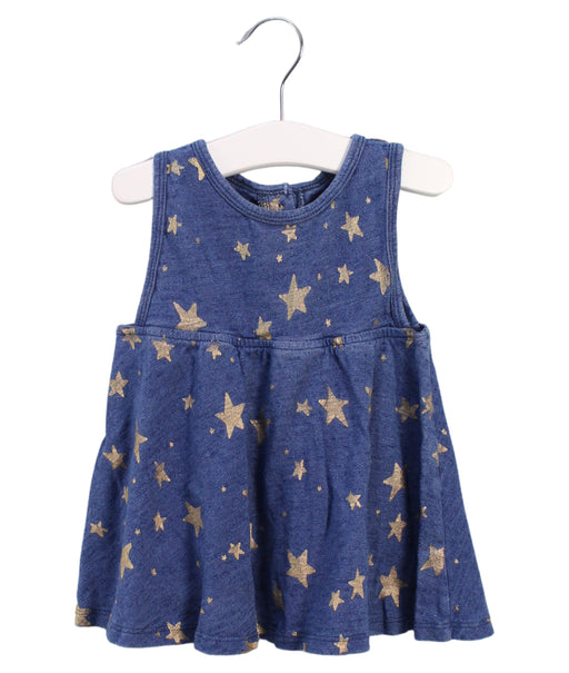 A Blue Sleeveless Dresses from Little Starters in size 12-18M for girl. (Front View)